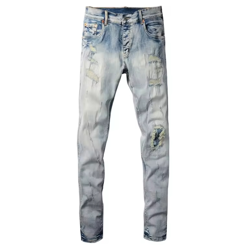 100cotton washed skinny men's denim jeans (1)