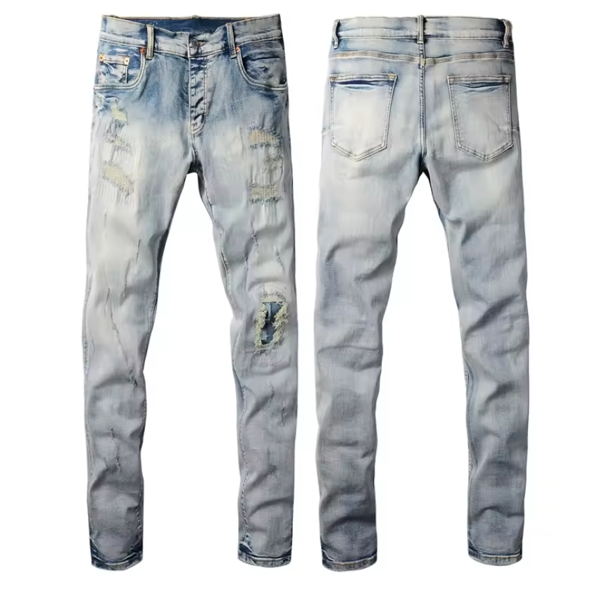 100cotton washed skinny men's denim jeans (4)